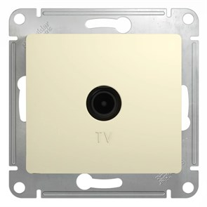 GLOSSA TV РОЗЕТКА проходная 4дБ, механизм, БЕЖЕВЫЙ GSL000292