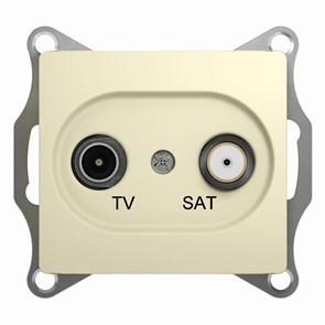 GLOSSA TV-SAT РОЗЕТКА оконечная 1DB, механизм, БЕЖЕВЫЙ GSL000297