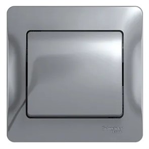 GLOSSA 1-клавишный ВЫКЛЮЧАТЕЛЬ, сх.1, 10АХ, в сборе, АЛЮМИНИЙ GSL000312