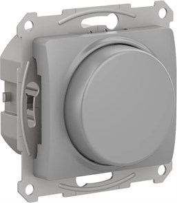 GLOSSA СВЕТОРЕГУЛЯТОР (диммер) поворотно-нажимной, LED, RC, 400Вт, механизм, АЛЮМИНИЙ GSL000323