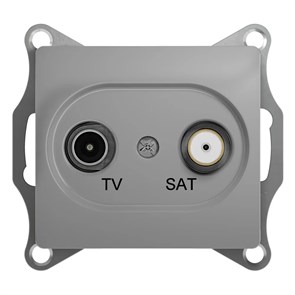 GLOSSA TV-SAT РОЗЕТКА оконечная 1DB, механизм, АЛЮМИНИЙ GSL000397