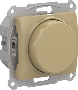 GLOSSA СВЕТОРЕГУЛЯТОР (диммер) поворотно-нажимной, LED, RC, 400Вт, механизм, ТИТАН GSL000423