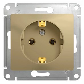 GLOSSA РОЗЕТКА с заземлением без шторок, 16А, механизм, ТИТАН GSL000443