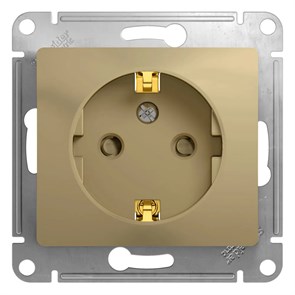 GLOSSA РОЗЕТКА с заземлением со шторками, 16А, механизм, ТИТАН GSL000445