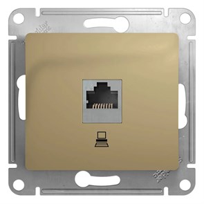 GLOSSA РОЗЕТКА компьютерная RJ45 кат. 5e, механизм, ТИТАН GSL000481K