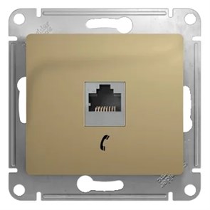 GLOSSA РОЗЕТКА телефонная RJ11, механизм, ТИТАН GSL000481T