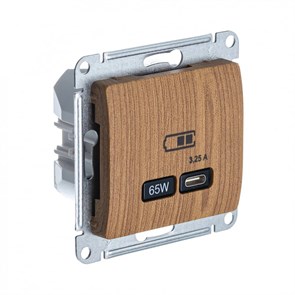 GLOSSA USB РОЗЕТКА тип-C 65Вт высокоскор.заряд. QC, PD, механизм, ДУБ GSL000527