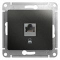 GLOSSA РОЗЕТКА компьютерная RJ45 кат. 5e, механизм, АНТРАЦИТ GSL000781K - фото 10040