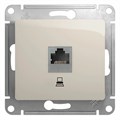 GLOSSA РОЗЕТКА компьютерная RJ45 кат. 5e, механизм, МОЛОЧНЫЙ GSL000981K - фото 10390