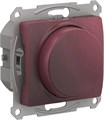 GLOSSA СВЕТОРЕГУЛЯТОР (диммер) повор-нажим, LED, RC, 400Вт, мех., БАКЛАЖАНОВЫЙ GSL001123 - фото 10478