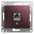 GLOSSA РОЗЕТКА компьютерная RJ45 кат.5Е, механизм, БАКЛАЖАНОВЫЙ GSL001181K - фото 10557