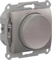 GLOSSA СВЕТОРЕГУЛЯТОР (диммер) поворотно-нажимной, LED, RC, 400Вт, механизм, ПЛАТИНА GSL001223 - фото 10653
