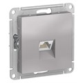 ATLASDESIGN РОЗЕТКА компьютерная RJ45 кат. 6A, механизм, АЛЮМИНИЙ ATN000386 - фото 1077