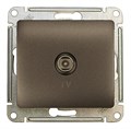GLOSSA TV РОЗЕТКА оконечная 1дБ, механизм, ГРАФИТ GSL001391 - фото 11021