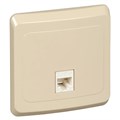 ЭТЮД С/У РОЗЕТКА компьютерная RJ45, кат.5е, КРЕМОВЫЙ KOMC-001K - фото 11213