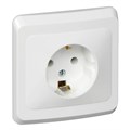 ЭТЮД С/У РОЗЕТКА с заземлением без шторок, 16А, 250B, БЕЛЫЙ PC16-003B - фото 11259