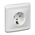 ЭТЮД С/У РОЗЕТКА с заземлением со шторками, 16А 250B, БЕЛЫЙ PC16-004B - фото 11272