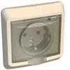 ЭТЮД IP44 С/У РОЗЕТКА с заземлением со шторками, 16А, 250B, КРЕМОВЫЙ PC16-044K - фото 11341