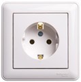 W59 РОЗЕТКА с заземлением без шторок, 16А, в сборе, БЕЛЫЙ RS16-154-18 - фото 11507
