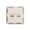 W59 РОЗЕТКА двойная компьютерная RJ45+RJ45 кат. 5e, механизм, СЛОНОВАЯ КОСТЬ RSI-251KK5E-2-86 - фото 11604