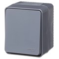 ATLASDESIGN PROFI IP54 О/У 1-клавишный ВЫКЛЮЧАТЕЛЬ КНОПОЧНЫЙ, сх.1, 10А, АНТРАЦИТ ATN544015 - фото 11961
