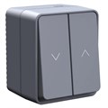 ATLASDESIGN PROFI IP54 О/У 2-клавишный ВЫКЛЮЧАТЕЛЬ ДЛЯ ЖАЛЮЗИ, сх.4, 10А, АНТРАЦИТ ATN544019 - фото 11966