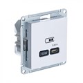 ATLASDESIGN USB РОЗЕТКА тип-С 65Вт высокоскор.заряд. QC, PD, механизм, БЕЛЫЙ ATN000127 - фото 126