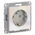ATLASDESIGN РОЗЕТКА с заземлением со шторками, 16А, механизм, ЖЕМЧУГ ATN000445 - фото 1298