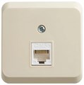 ЭТЮД О/У РОЗЕТКА компьютерная RJ45, кат.5е, КРЕМОВЫЙ KOMA-001K - фото 13685