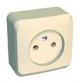 ЭТЮД О/У РОЗЕТКА без заземления без шторок, 16А, 250B, КРЕМОВЫЙ PA16-001K - фото 13711