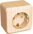 ЭТЮД О/У РОЗЕТКА с заземлением со шторками, 16А, 250B, СОСНА PA16-004D - фото 13756
