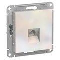 ATLASDESIGN РОЗЕТКА телефонная RJ11, механизм, ЖЕМЧУГ ATN000481 - фото 1384