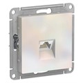 ATLASDESIGN РОЗЕТКА компьютерная RJ45 кат. 6A, механизм, ЖЕМЧУГ ATN000486 - фото 1396