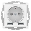 ATLASDESIGN РОЗЕТКА 16А c 2 USB A+A, 5В/2,4А, 2х5В/1,2А, механизм, БЕЛЫЙ ATN000130 - фото 139