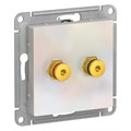 ATLASDESIGN АУДИОРОЗЕТКА двойная, ЖЕМЧУГ ATN000487 - фото 1400