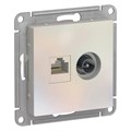 ATLASDESIGN РОЗЕТКА двойная ТВ + компьютерная RJ45 кат. 5e, механизм, ЖЕМЧУГ ATN000489 - фото 1403