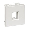 W45 Плата лицевая для 1xKeystone, 2 модуля (45х45 мм) БЕЛАЯ RIN-144-B - фото 14216