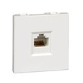 W45 РОЗЕТКА компьютерная 1хRJ45 кат. 5е UTP, 1 модуль (45х22.5 мм) БЕЛАЯ RAL9010 RIN-145K5E-BE - фото 14241