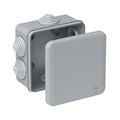 MULTIBOX Коробка распред. откр. установки 100x100x50, габариты 130х130х58, IP55 СЕРАЯ (со стикером) IMT350911 - фото 14486