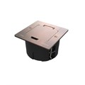MultiDesk Лючок на 2 модуля IP44 с монтажной коробкой для стены, фальшпола, стола МЕДЬ, тип MDK20 MDK20102CA - фото 14853