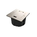 MultiDesk Лючок на 2 модуля IP44 с монтажной коробкой для стены, фальшпола, стола НИКЕЛЬ, тип MDK20 MDK20102NA - фото 14857