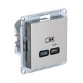 ATLASDESIGN USB РОЗЕТКА тип-С 65Вт высокоскор.заряд. QC, PD, механизм, ШАМПАНЬ ATN000527 - фото 1514