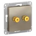 ATLASDESIGN АУДИОРОЗЕТКА двойная, ШАМПАНЬ ATN000587 - фото 1703