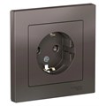 ATLASDESIGN РОЗЕТКА с заземлением со шторками, 16А, в сборе, МОККО ATN000644 - фото 1899