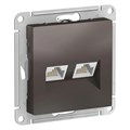 ATLASDESIGN РОЗЕТКА двойная компьютерная RJ45+RJ45 кат. 5e, механизм, МОККО ATN000685 - фото 2006