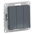 ATLASDESIGN 3-клавишный ВЫКЛЮЧАТЕЛЬ, сх.1+1+1, 10АХ, механизм, ГРИФЕЛЬ ATN000731 - фото 2150