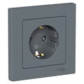 ATLASDESIGN РОЗЕТКА с заземлением со шторками, 16А, в сборе, ГРИФЕЛЬ ATN000744 - фото 2216