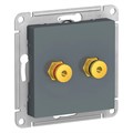 ATLASDESIGN АУДИОРОЗЕТКА двойная, ГРИФЕЛЬ ATN000787 - фото 2359