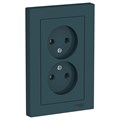 ATLASDESIGN РОЗЕТКА двойная без заземления, 16А, в сборе, ИЗУМРУД ATN000820 - фото 2449