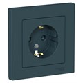 ATLASDESIGN РОЗЕТКА с заземлением со шторками, 16А, в сборе, ИЗУМРУД ATN000844 - фото 2541